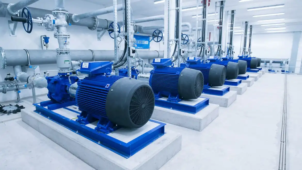 Pump Station, Electric Motors and Pumps